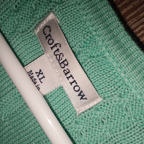 Croft & Barrow Mint Green Cable Knit Button Up Cardigan Sweater.Sz Women XL NWOT - Picture 6 of 16